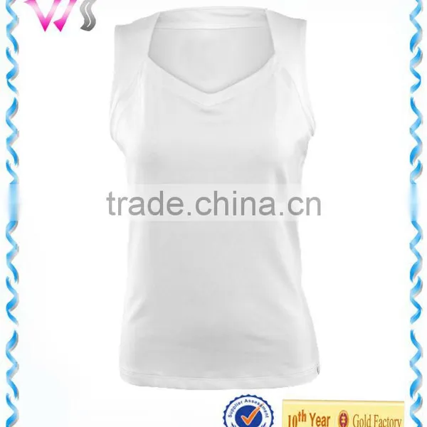 Women's Blank White Tennis Top