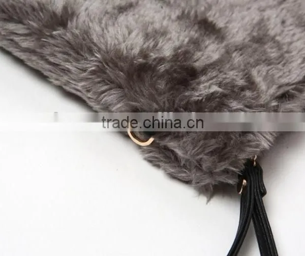 Fashion Ladies Long Chain Leather And Fur Handbags In Best Price Factory photo-4