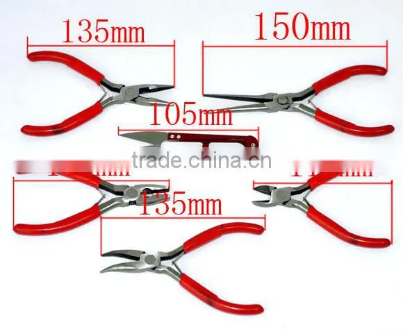 Wholesale Jewelry Making Tool 6PCs/set Mixed Pliers Scissor Kit With Case photo-3