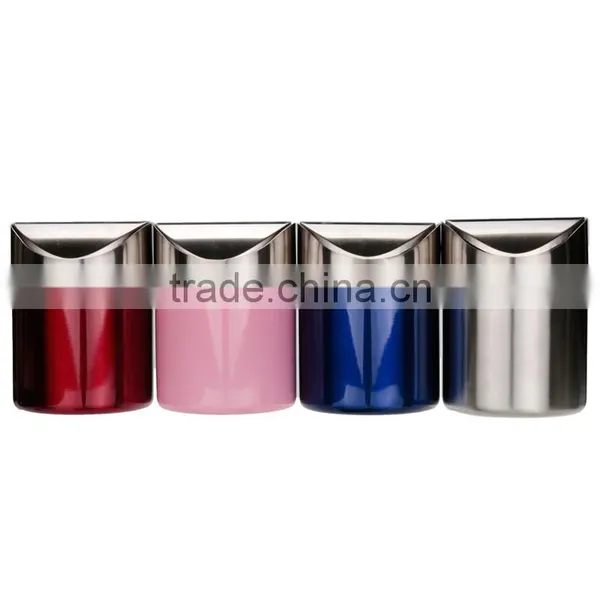 Hot Sale Top Quality Stainless Steel Trash Bin 1.5L Mini Car DustBin Swing Lid Kitchen Worktop Waste Rubbish Trash Can 4 Colors photo-4