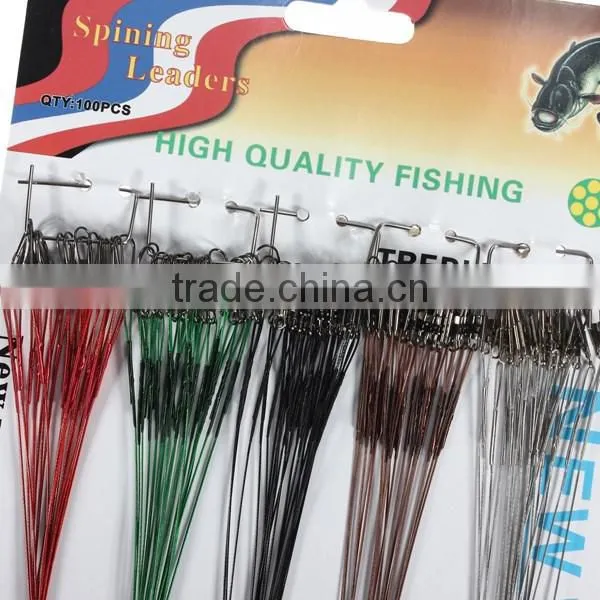 Hot Sale 100pcs/set 5 Colors Stainless Steel Coated Fishing Trace Lure Wire Spinner Leader Hooks Swivel Interlock Snaps photo-6