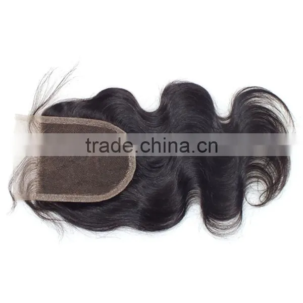 7A Cambodian Virgin Hair Body Wave Lace Closure 4*4 Wavy Hair Closure 12"-20" photo-6