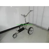 Wave Shaped Stainless Steel Golf Trolley With Lithium Battery Tubular Motors photo-2