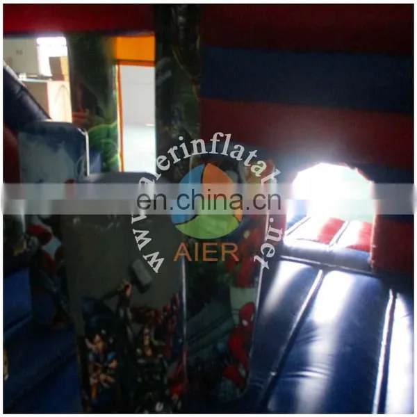 2017 Aier Hot Sale Superhero Inflatable Bouncer Combo/ Inflatable Castle Combo photo-3