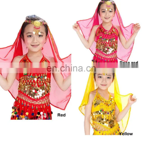 BestDance Girls Belly Dance Silk Veil Tribal Belly Dance Head Veil Sexy Chiffon Veil OEM