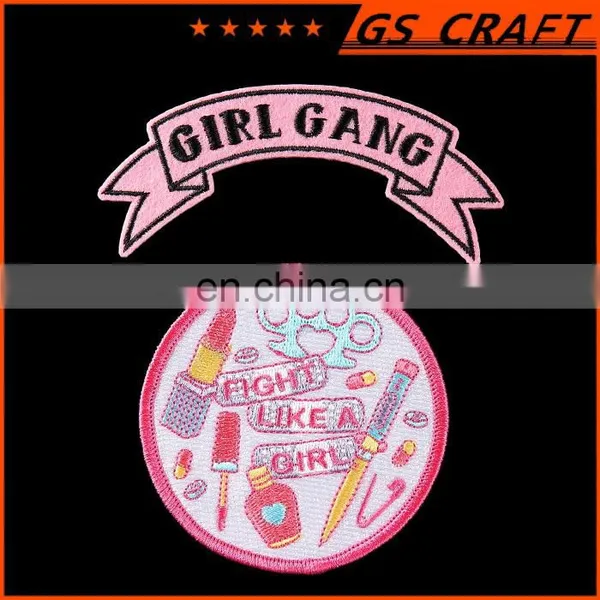 Fashion Pink Cute Lipstick Cosmetics Embroidery Patches for Girls photo-3