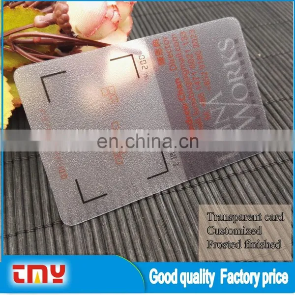 Custom Pvc Business Card Printing ,Transparent Plastic Business Card Printing