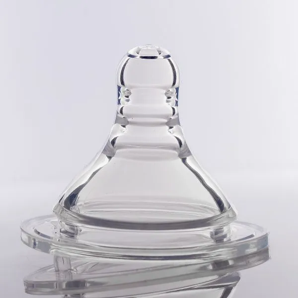 Food Grade BPA Free Silicone Baby Milk Feeding Bottle Nipple for Wide Caliber Bottle photo-3