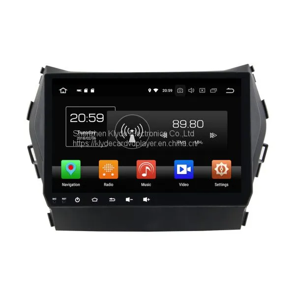 KD-9605 android 8.0 8core Car gps navigation auto radio dvd Player for IX45 / Santa Fe 2013-2014