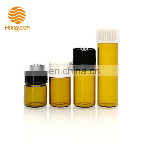 Essential Oil 1ml 2ml 3ml 4ml 5ml 1/4 Dram Amber Clear Blue Glass Vial Bottles With Orifice Reducer Black Cap photo-5