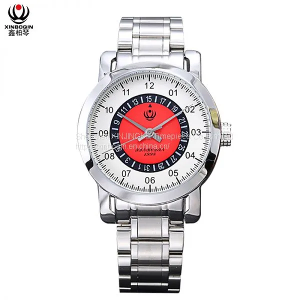 XINBOQIN Supplier Mens Custom Brand Luxury Elegant Waterproof Stainless Steel Band Trend Design Quartz Men Watch photo-5