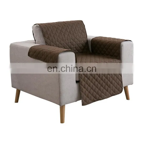 Home Fashion Dustproof Durable Conjoined Reversible Coffee and White Thicken Sofa Cover photo-4
