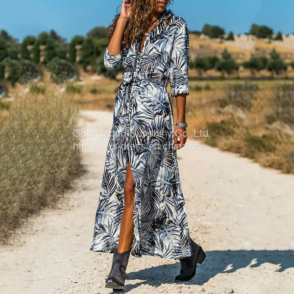 Newest Women Sexy Fashion Leopard Print Long Sleeve Skinny Maxi Dress Ladies Skinny Dresses photo-4