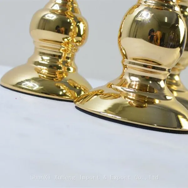 Retro Candlestick Home Restaurant Gold Candlestick Dinner Desktop Decorative Wrought Iron Candlestick Ornaments photo-3