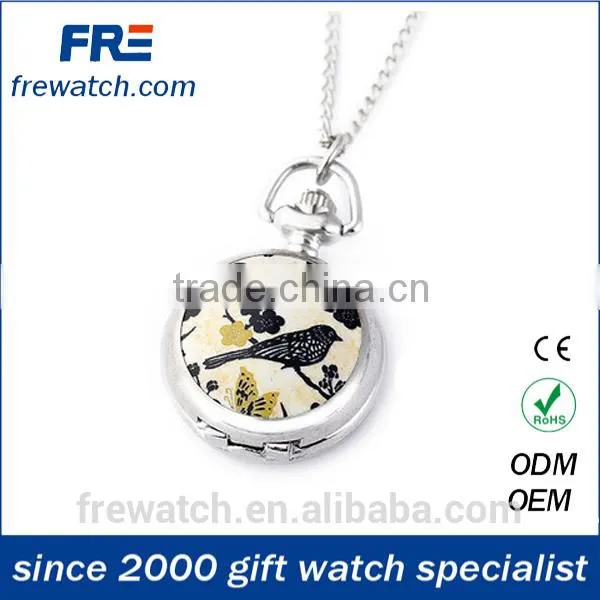 Cute Neck Hanging Pendant Watch for Girls Quartz Girls Pocket Watch photo-3