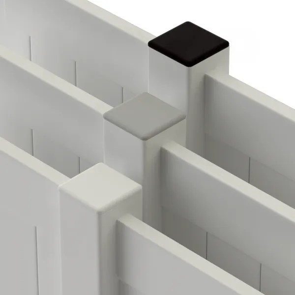 1.5 X 1.5 Inch 3x3 Inch Black Hollow Stainless Steel Square Aluminium Ended Capped Plug Square Tube Caps photo-5