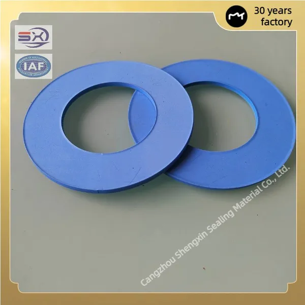 Customized Non-Standard Flange Sealing White and Blue PTFE O-Ring Gaskets