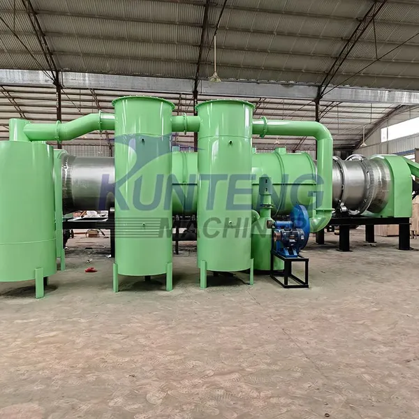 Wheat Waste Palm Waste Continuous Carbonization Furnace Biomass Charcoal Making Machine photo-5
