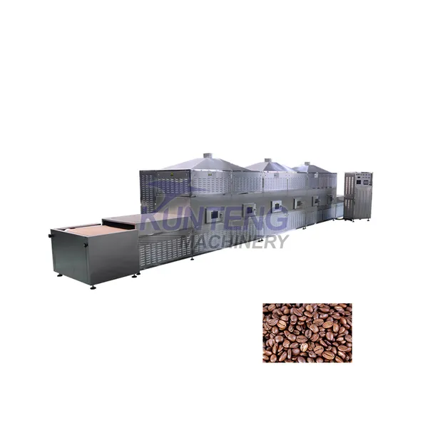 Coffee Bean Cocoa Bean Microwave Sterilization Drying Equipment Pepper Powder Conveyor Belt Dryer EPC