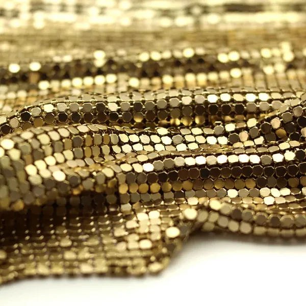 Glänzendes, flexibles Aluminiumkettenhemd-Gewebe, metallisches Glitzergewebe für Kleidung und Heimdekoration