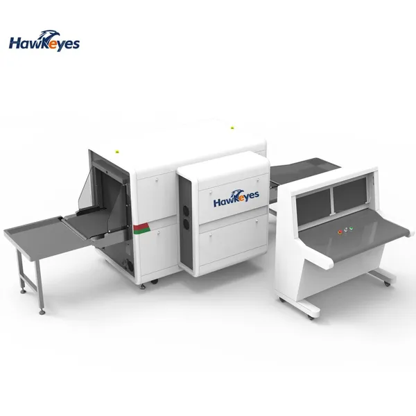 Hawkeyes 6550Dmv Factory X Ray Luggage Security Screening Equipment 660*510 Tunnel Dual Energy 3 View X Ray Security Scanner photo-3