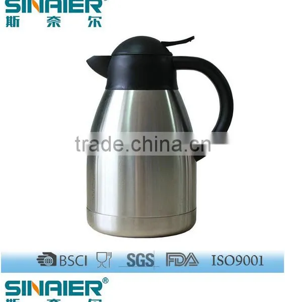 LFGB/EU Double Wall Stainless Steel Coffee Thermos Pot 1.2/1.5/2.0L photo-3