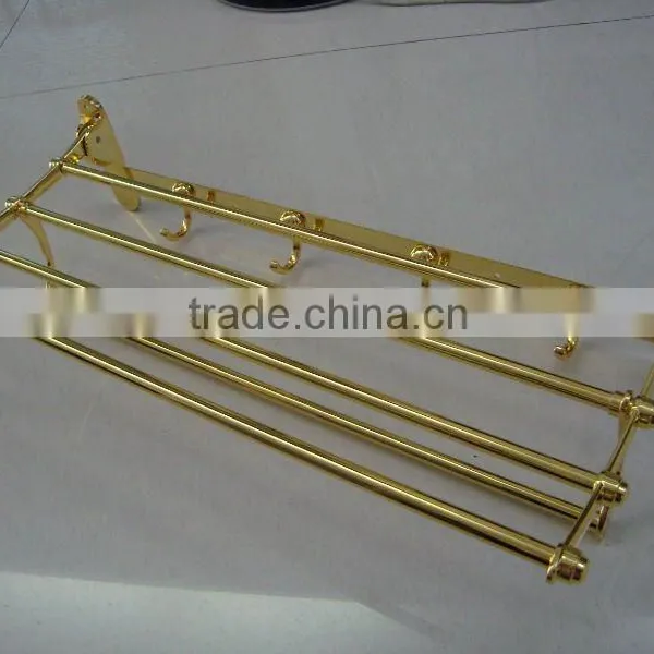 Stainless Steel Towel Rack,golden Plating,movable
