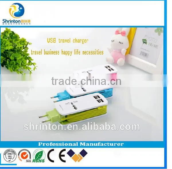 Colorful USB Travel Charger 5V 4.2Aquick Charging 4 Port Usb Car Charger photo-2
