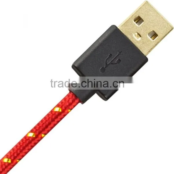 Nylon Gold Plated Micro USB Data Terminal Connector Cable photo-2