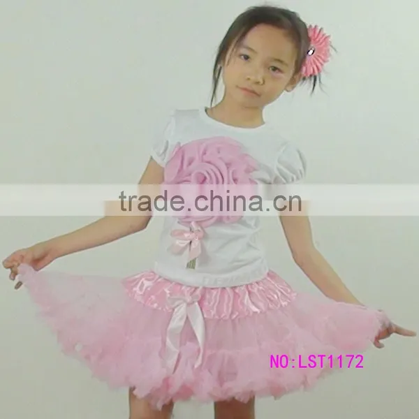 Red Flower Girl Pettiskirt Set Polka Dot Bloom Kids Outfits Mickey Spot Child Tutus Suit photo-6