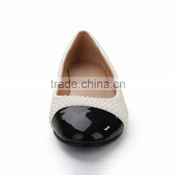 2015 New Model Woman Casual Shoes Fashion Lady Flat Shoes Pearl China Wholesale Woman Shoes photo-3