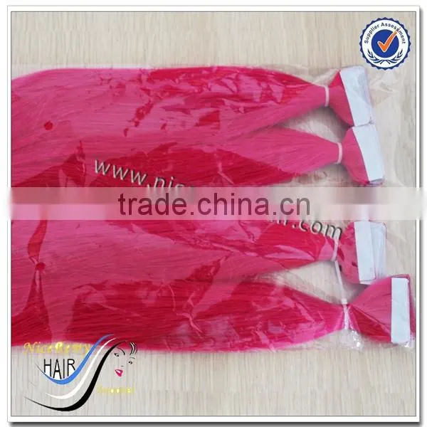 Wholesale Tape Hair Extensions African American Human Tape Hair Extensions Pink Hair Tape