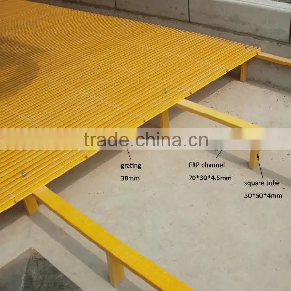 Fiberglass Deck Grating Material, Platform Grating, Floor Grating photo-3
