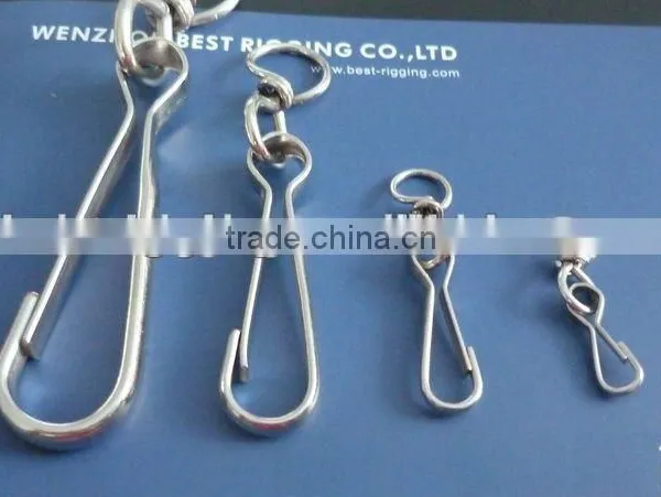 Nikle Plated Smplex Hook With Chain Swivel Ring 4293W 25MM-120MM photo-5