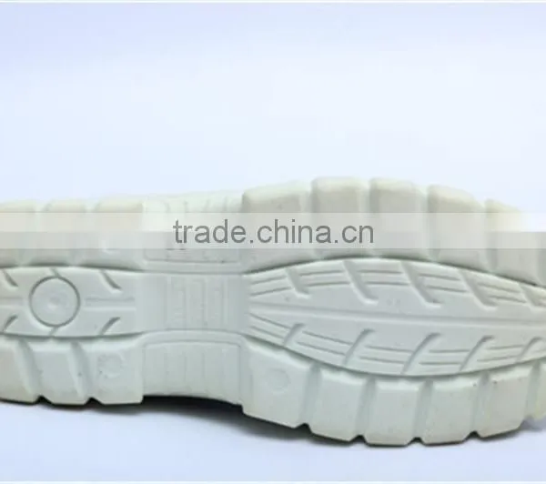 White Leather PU Injected Safety Shoes Work Shoes 8019 photo-3