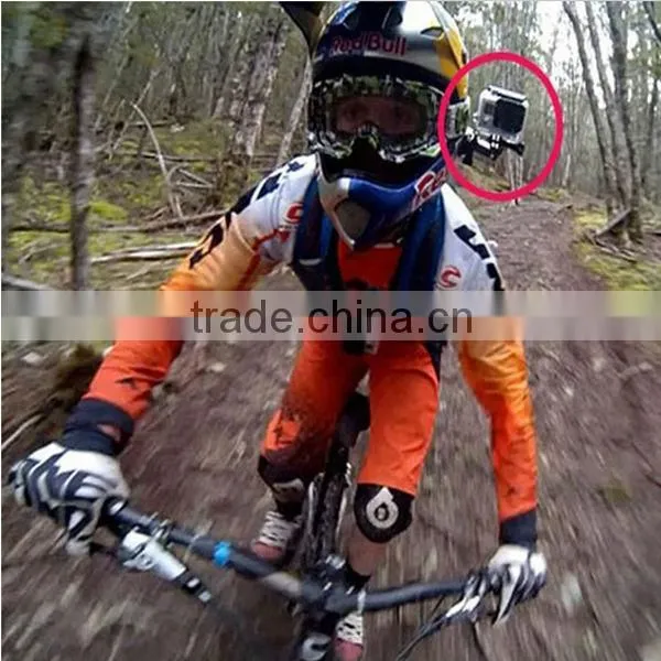 Helmet Front Mount for Gopros Heros 4 3+ 3 2 1 Gopros Accessories With Adjustment Curved Adhesive Bracket J-Hook Buckle GP64