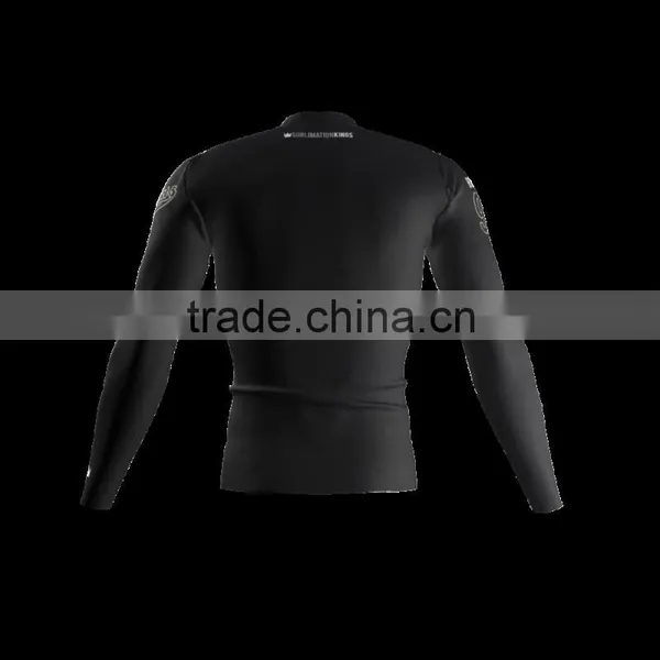 Polyester Spandex Long Sleeves District 5 Compression Shirt / Rash Guard With Club Logo, Player Name and Number at Sleeves photo-2