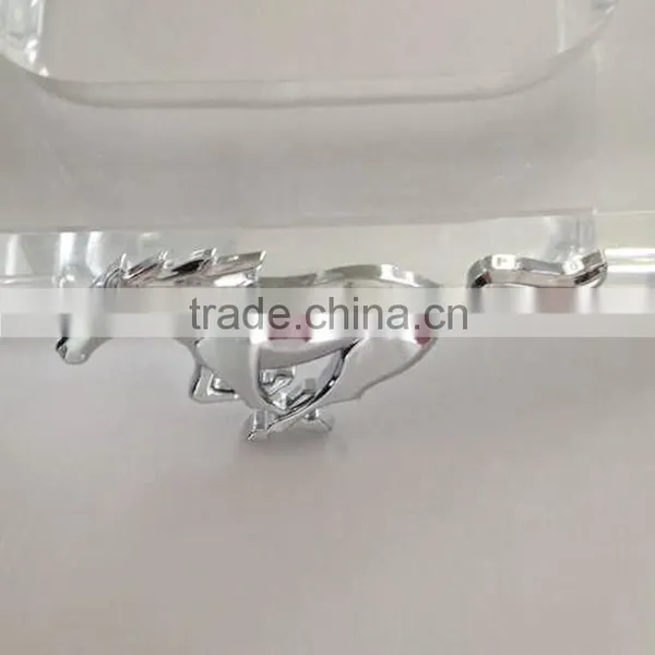 New Style 3D Decoration Chrome Plated Car Horse Sticker photo-5