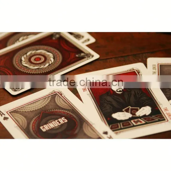 Free Shipping Custom Game Cards Front and Back Printing Linen-embossed Playing Cards Black Playing Cards ---DH20719 Supplier's Choice photo-4
