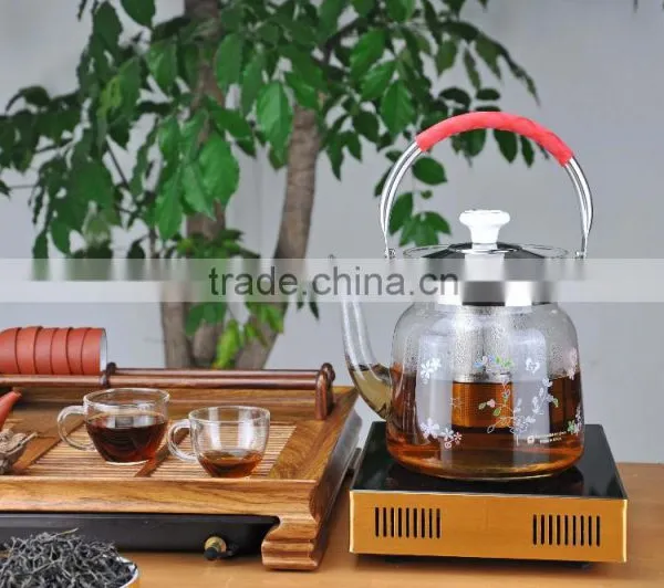 Hot Sale Heat Resistant Clear Glass Coffee Pot With 4/6 Cups photo-3