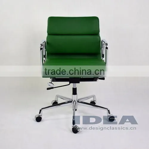 Replica EA217 Charles Soft Pad Desk Chair- Green Color Genuine Leather photo-2