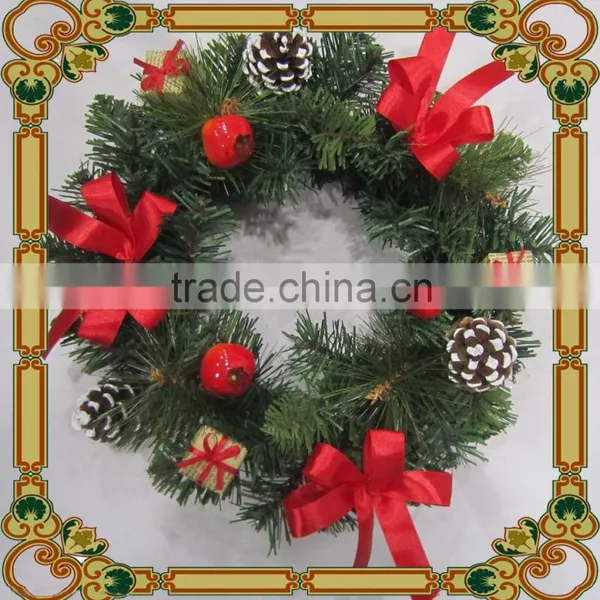 Gold Artificial Pine Needle Wreath/Door Wreath photo-5