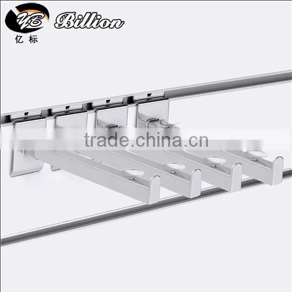 Metal Chrome Clothing Hooks Square Slotted Hooks photo-4