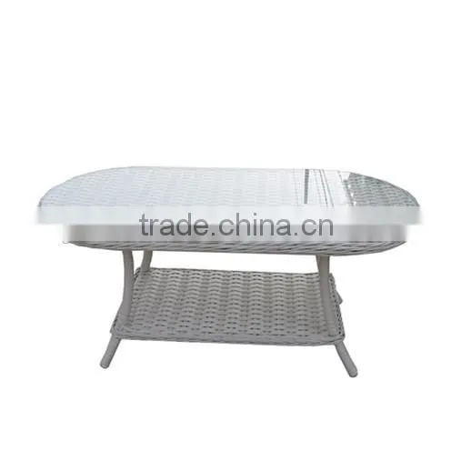 2015 MODERN WHITE COFFEE TABLE WICKER photo-2