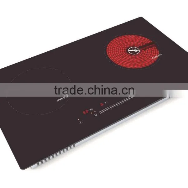 Home Appliance Import 2 Zone Horizontal Infrared Cooker and Induction Cooker , Touch Control With CB CE GS RoHS Certification photo-2
