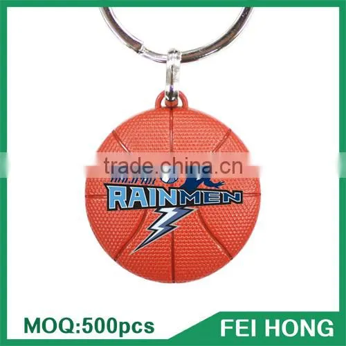 China Supplier Two Sided Printing Basketball Baseball Sports Key Holder