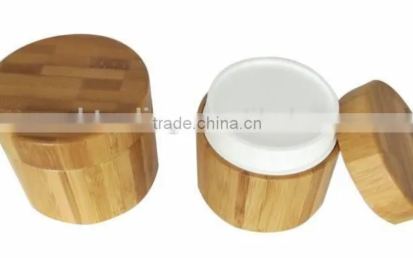 50g Hot Sale Bamboo Cosmetic Container, Bamboo Cosmetic Packaging, Cream Jar Europe