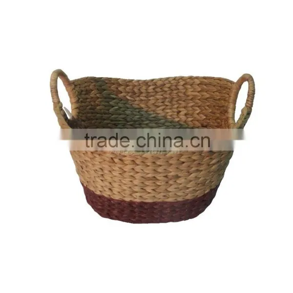 Water Hyacinth Storage Basket With Handle, Laundry Basket photo-2