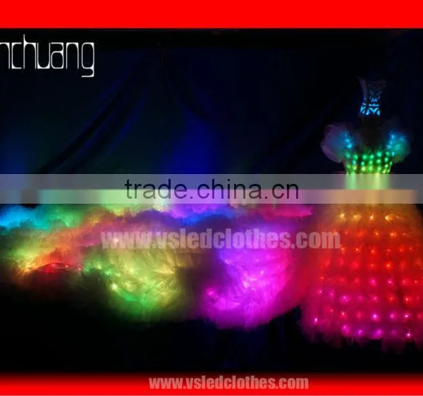 Evening Party LED Light Wedding Dress For Sale photo-3