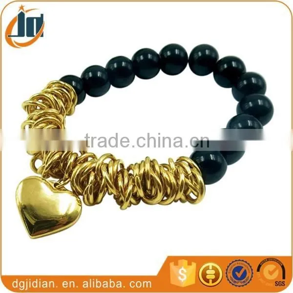 Adjustable Glass Bead Jump Ring Bracelet photo-5